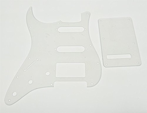 KAISH Clear 11 Hole ST/Strat Style Pickguard HSS Pick Guard with ST Back Plate Tremolo Trem Cover for USA/Mexico Stratocaster/Strat Transparent - Image 2