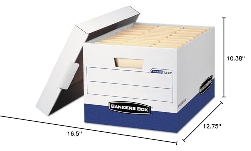 Fellowes 07243 Bankers Box 12 Pack R-Kive Heavy-Duty File Storage Boxes thumb #8
