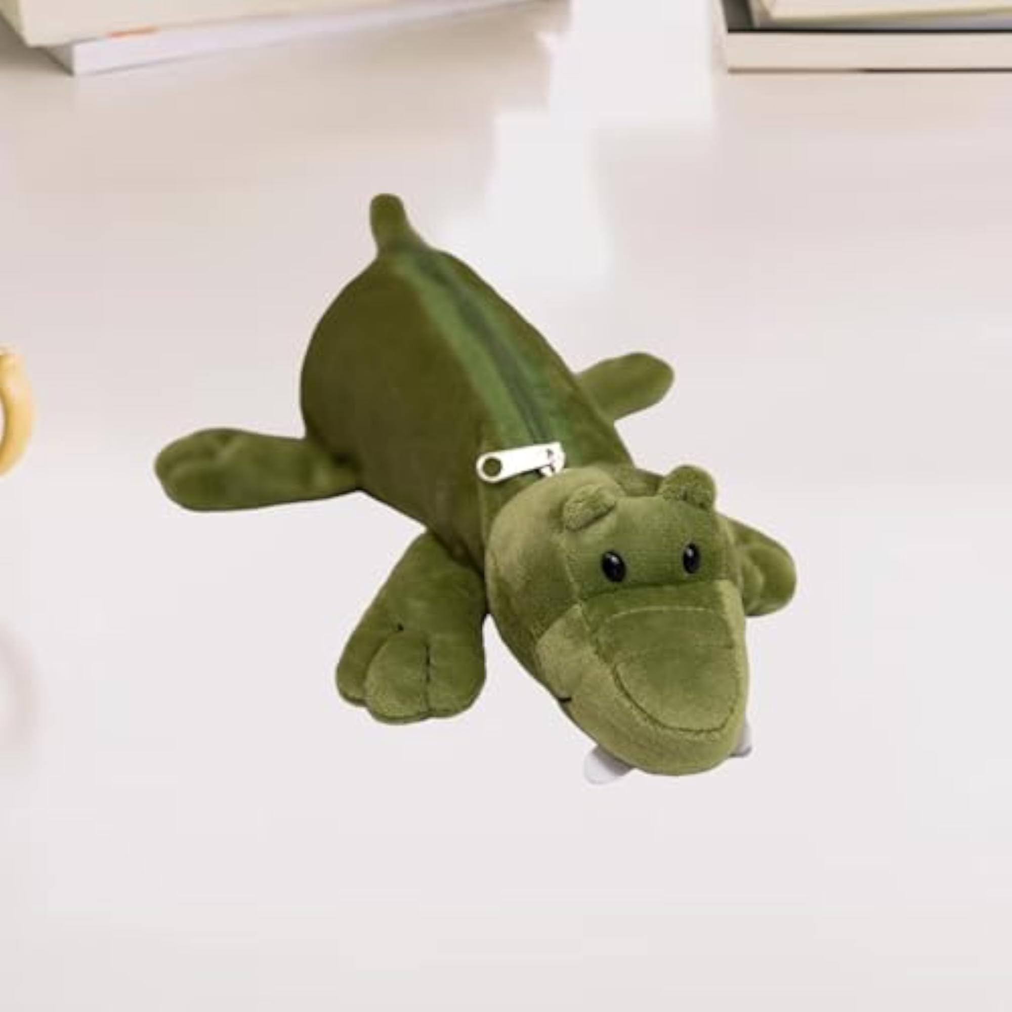 Plush Crocodile Pencil Case for Kids, Decorative Bag