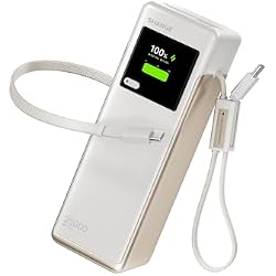 sharge Laptop Power Bank 25000mAh, HyperTower 170W Total Fast Charging Portable Charger, 100W Power Bank with Built-in Cables, High Capacity Travel Essentials Battery Pack for MacBook, iPhone17