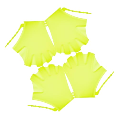 NAMOARLY 4Pcs Swim Training Gloves for Adults Water Resistant Diving Mittens Silicone Webbed Swim Gloves for Enhanced Stroke Efficiency for Swimming Practice Fitness