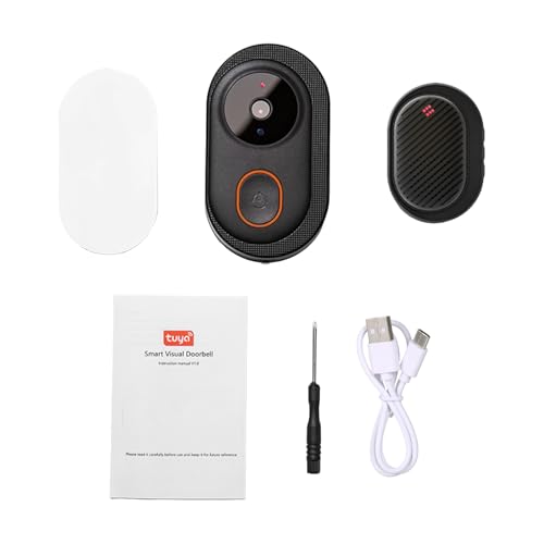 Swokely Smart Doorbell Ring Door Camera Infrared Night Viewing WiFi Wireless Video Bell Camera Rechargeable Video Intercom Doorbell Two-Way Audio Long Transmission Range