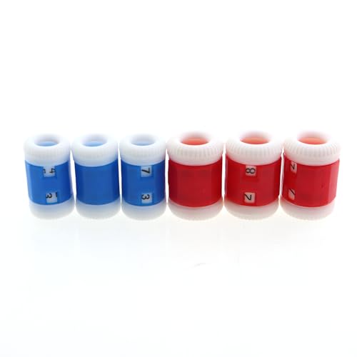 ZHYOHEN 10PCS Plastic Knitting Counter Knitting Crochet Stitch Marker Rows Record Knitting Rows Large Red Small Blue 5pcs Each for Knitting Crochet Weaving Yarn Craft Stitch Counting