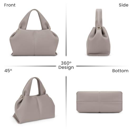Image of JQWYGB Cloud Pouch Dumpling Clutch Purse Women Tote Shoulder Retro Crossbody Bag with Removable Strap