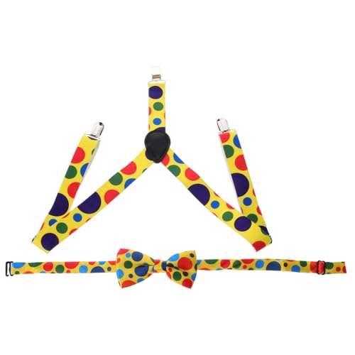 KESYOO 1 Set Dot Suspender and Bow Tie Costume Accessories for Halloween Parties Cosplay and Themed Events Comfortable and Safe