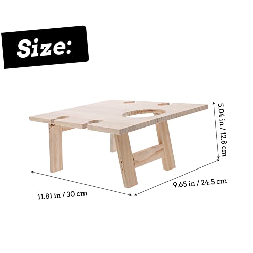 Table à vin pliable en bois carré portable pour la maison - 4