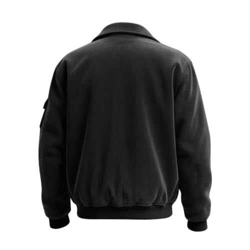 Corduroy Mens Jacket Vintage Long Sleeve Button Down Jackets with Pockets - image 4