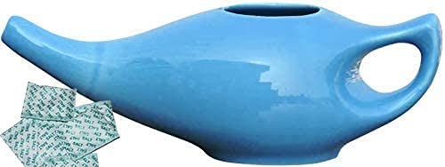 Porcelain Ceramic Neti Pot for Nasal Cleansing Sinus and Passages for Optimal Health (Sky Blue)-image-28