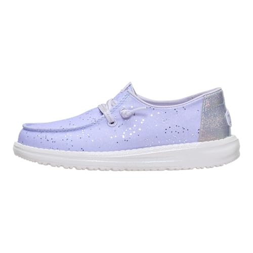 Image of HEYDUDE Girl's Toddler Wendy Sparkle Surprise | Slip On Shoe with Elastic Laces