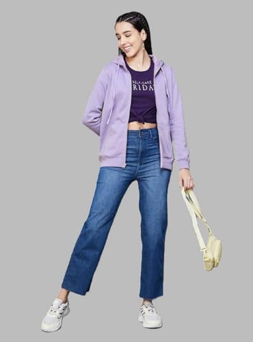 Image of ADBUCKS Women's Cotton Winter Jacket Sweatshirts Casual Drawstring Clothes Zip Up Hoodie With Front Pocket Ii Womens Hoodies Ii Womens Jacket Ii Winter Sweater Hoodie For Women & Girls