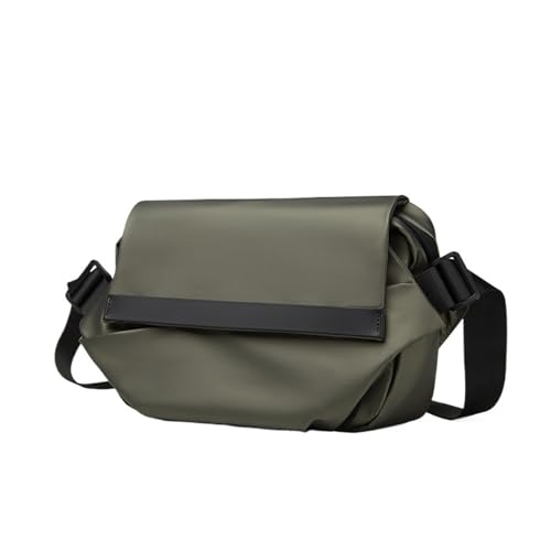Bolso bandolera de hombre negro tipo mensajero con hebilla magnética e impermeable