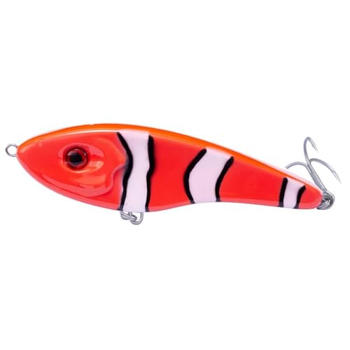 NO LOGO Leurre de pêche Jerkbait Musky Buster Brochet Jerk VIB Baits VMC Crochets lents Gros Bass Pesca Leurre Jerkbaits, 005, 145mm 55g