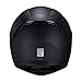 JQF Gear Motorcycle Helmets Full Face WS-611 Street Bike Motorbike Helmet for Adults Men Women DOT Approved (Matte Black, XXL)
