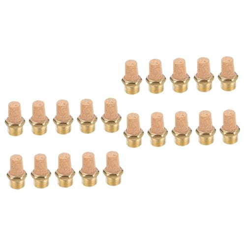 CIYODO 2sets Bronze Pneumatic G1/4 Male Thread Brass Air Solenoid Noise Control for Systems 10pcs*2