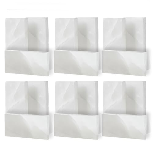 White Himalayan Salt Tiles 8"x4"x1" for Luxury Salt Wall Décor Projects, Premium Homes, Hotels, Spas & Wellness Centers, Natural Crystal Salt Bricks for High-End Interior Design (300, Glacier White)