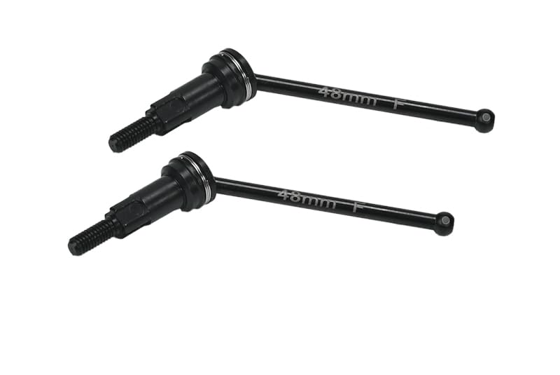 4140 Medium Carbon Steel Front CVD Drive Shafts with Aluminum 7075 Wheel Hex for Arrma 1/18 Granite GROM MEGA 380 Brushed 4X4 Monster Truck ARA2102 Upgrade Parts - Silver