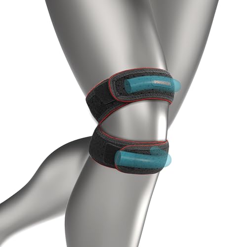 PROIORN Rodillera Rotuliana, 1PCS Rodilleras Ajustable, para Tendón Alivio de la Tendinitis, la estabilización de la Articulación en Tenis, Correr, Saltar, Béisbol, Escalada ect, Negro