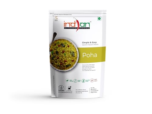 Image of Indian Kitchen Foods Instant Poha - Freeze Dried, Gluten-Free, Ready-to-Eat Indian Vegan Meal