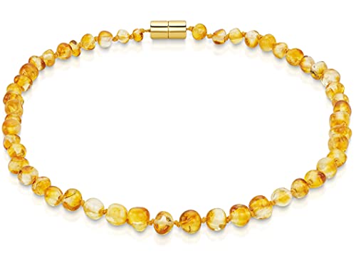 Amberta® Naturbernstein Halskette aus echtem baltischen Bernstein (35 cm)