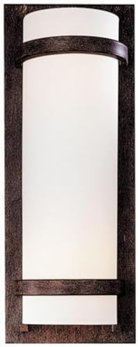 Minka Lavery Wall Sconce Lighting 341-357, Glass Damp Bath Vanity Fixture, 2 Light, 200 Watts, Iron