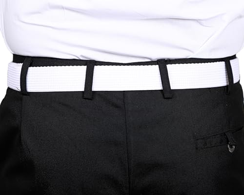 Image of Marine Style Navy Belt | White Nylon Uniform Belt with Adjustable Buckle | Unisex Formal Belt for Cadets, Officers & Crew Parade & Ceremony Accessories
