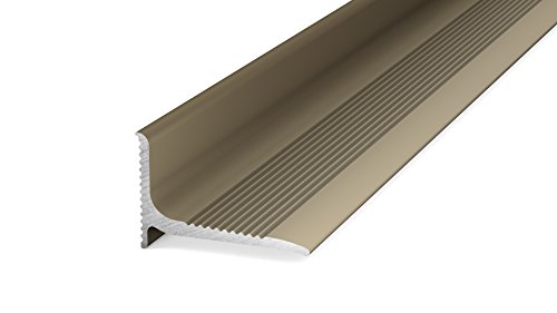 Prinz Aluminium - Wandanschlussprofil 290 - Abschlussprofil selbstklebend. Für Belagstärken ab 2 mm 20 x 13 mm - 1,00m Edelstahl Matt