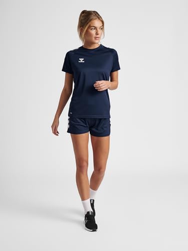 hummel hmlCORE XK Poly T-Shirt Damen blauweiss, S Damen