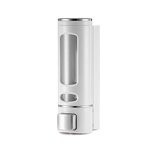 Dispenser di Sapone, Erogatore di Sapone Manuale da 400ml Supporto da Muro Per Cucina Bagno di Hotel Dispensatore di Pompa Ricaricabile Per Sapone, Shampoo, Gel Doccia, lozione Per Il Corpo (A)