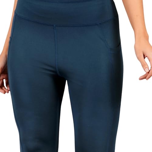 Image of NINQ high Waist Women Gym Compression Pants for Workout with Pocket, Yoga & Exercise, Active Wear Legging Sports Tights Trousers with Comfortable Fit for Running, Jogging & Training