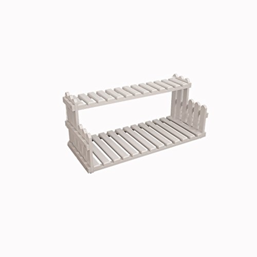 Preisvergleich Produktbild MLHJ Blumenständer- Desktop-Blumenständer, Mini-Regale für Büro-Fensterbänke, Bonsai-Regal aus massivem Holz 30 cm H (Farbe : Weiß, größe : 30 * 20 * 70cm)
