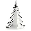 com-four® Decoratieve staander voor Kerstmis – kerstboom van keramiek – dennenboom als kerstdecoratie – zilverkleurige kerstversiering