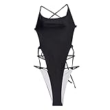 asntrgd Swimsuit Women 2024 Sexy Criss Cross One Piece Lap Bathing Suit Lace Up Bodysuit Swimwear Training Open Back Swimming