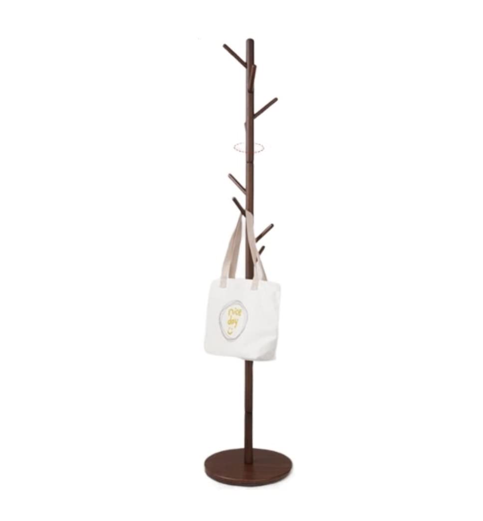 CVdrtyED Racks Free Standing Coat Stand Wooden Rack Clothes Tree With Round Base For Entryway Hall Decoration For Bedroom Hallway Organiser