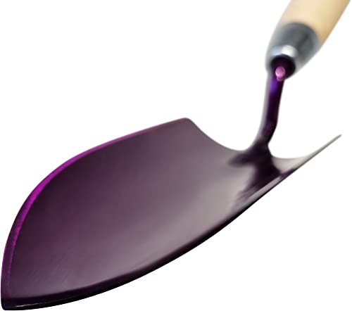 Blumenkelle Purple- Edition | extra Langer Griff aus Buchenholz | hochwertiger Kohlenstoffstahl | 270 Gramm | Gartenwerkzeug | maurerfreund | Made in Germany-6