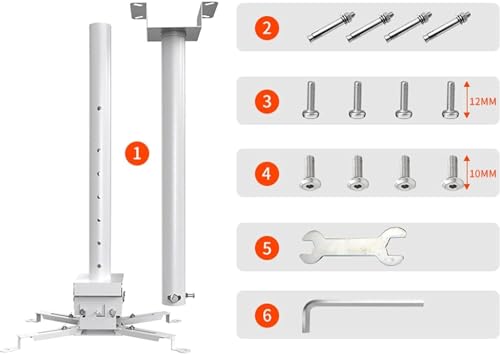 Support de suspension fixe réglable blanc pour soirée cinéma - 7