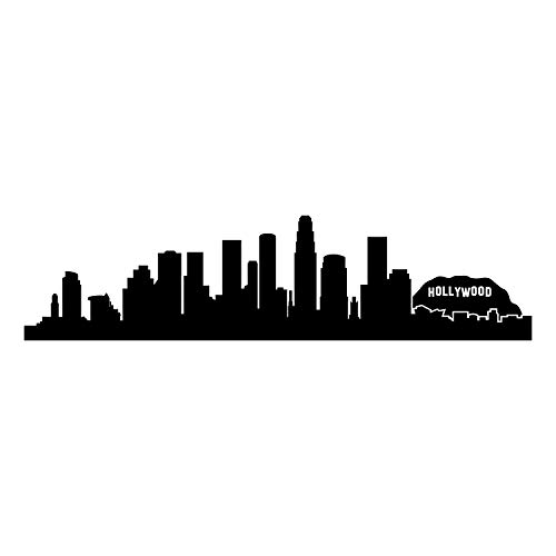 Vinyl Wall Art Decal - Los Angeles Skyline - 16" X 65" - Unique Modern California American Usa West Coast City Home Bedroom Living Room Store Shop Mural Indoor Outdoor Silhouette Adhesive Decor #TOP3
