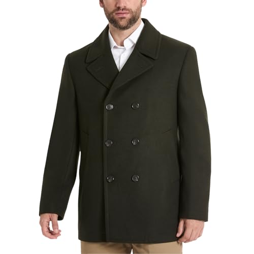 Van Heusen Men's Tatton Classic Double Breasted Peacoat2