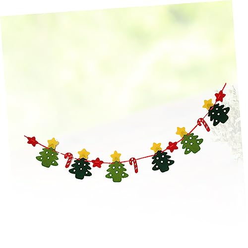 Pancarta de fieltro de Navidad ABOOFAN con 2 piezas de guirnaldas colgantes para el árbol 7