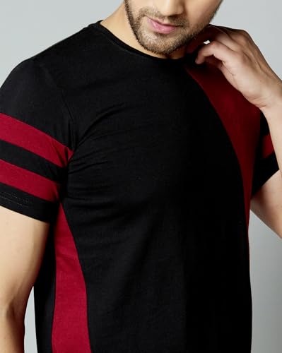 Image of AUSK Men Regular Fit T Shirt || Half Sleeve Mens Regular Fit T-Shirt Combo|| Regular Fit T-Shirts for Men Pack of 2 Combo