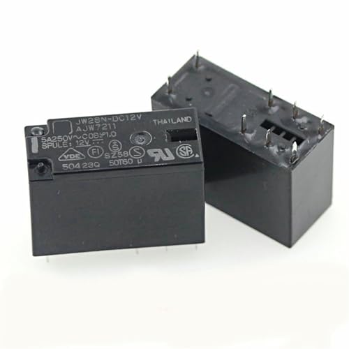 Relés JW2SN-DC12V AJW7211 5A con conmutación simultánea doble para placas electrónicas seguras