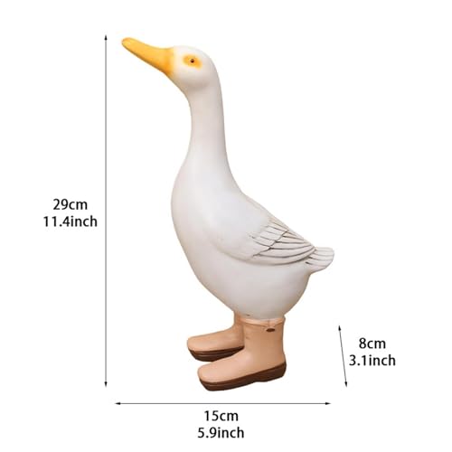 Sculpture décorative moderne de canard blanc résistante aux UV - 3