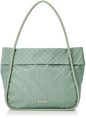 [イザック] トートバッグ Polka Dots パイピングトート Mサイズ レディース ライトグリーン (82)