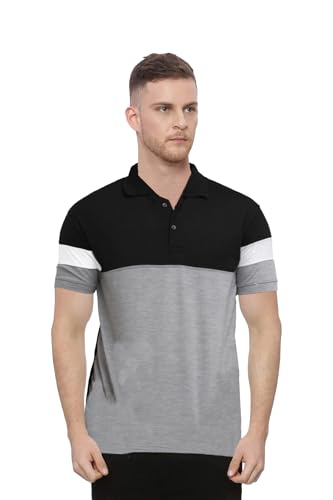 Image of LEOTUDE Men's Regular Fit Round Neck Colorblock T-Shirt for Men (Pack of 2)