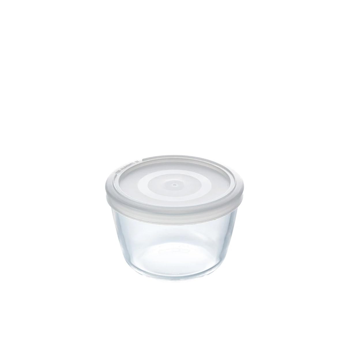 Pyrex White Microwave Safe Classic Round Glass Dish With Plastic Lid 1.1 Litre (Pack Of 2)
