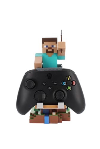 Cable Guys - Minecraft Steve Gaming Accessories Holder & Phone Holder for Most Controller (Xbox, Play Station, Nintendo Switch) & Phone