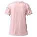 txxeoss Lace Tops for Women Short Sleeve Dressy Casual Shirts Plus Size Elegant Business Office Ladies Blouses Summer Tshirt A-Pink