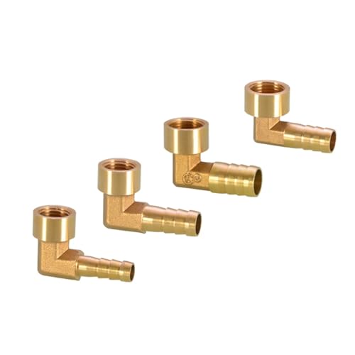 Conector de latón de 8mm con rosca 1/8 macho en codo para evitar estrangulamiento de mangueras 7