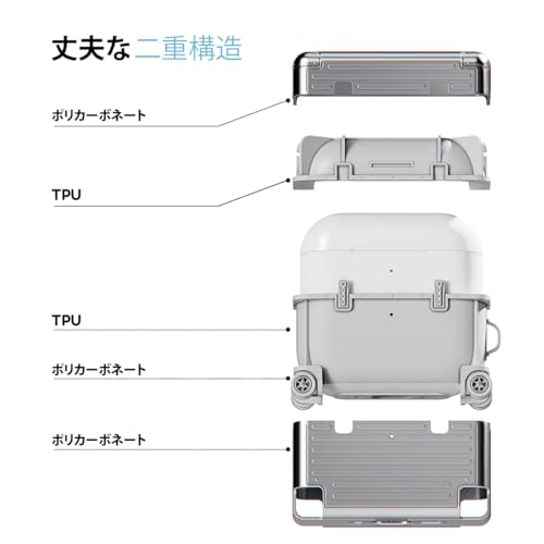 miak miak for AirPods Pro 3 ケース 第3世代対応 キャリーケース MA28159APP3 シルバー の商品画像 4