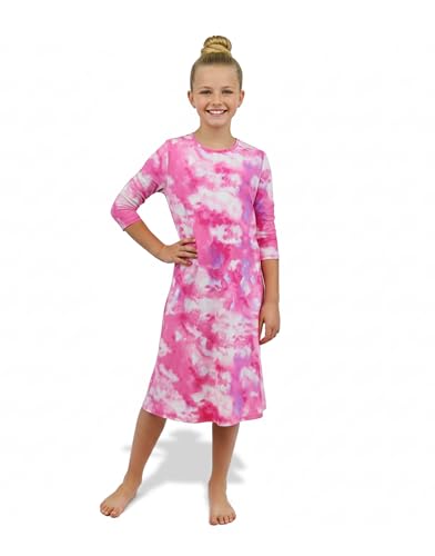 Image of Shira Modest Girls Swim Dress | 3 /4 Sleeve Swimdress, Full Coverage Bathing Suit | Tznius UPF 50+ Quick-Dry