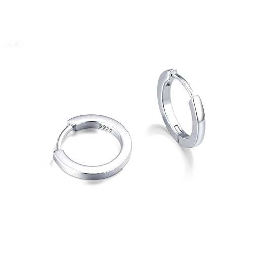MOODEAR Small Huggie Hoop Earrings for Women 925 Sterling Silver 1.5mm Thick, Hypoallergenic Dainty Cartilage Earrings for Sensitive Ears, Trendy Everyday Jewelry Gift (6mm Inner Diameter) by Moodear - Used condition - US$19.81